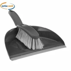 SCOPA CON PALETTA IN PLASTICA GRIGIA