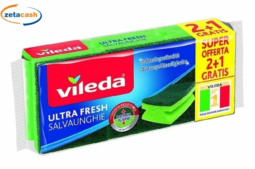 SPUGNE VILEDA 3 PEZZI SALVAUNGHIE 1 SPUGNE VILEDA 3 PEZZI SALVAUNGHIE