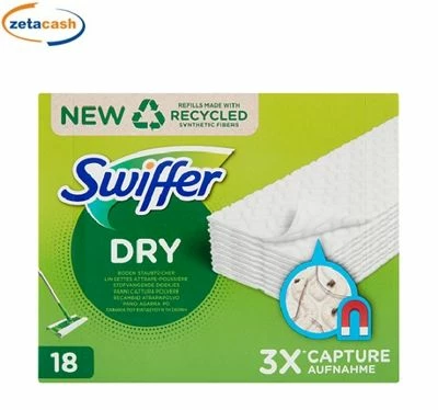 SWIFFER PANNI CATTURAPOLVERE DRY 18 PEZZI 1 SWIFFER PANNI CATTURAPOLVERE DRY 18 PEZZI