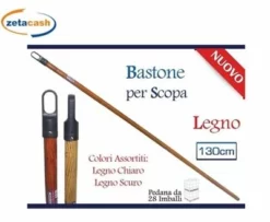 BASTONE LEGNO 130CM CHIARO/SCURO