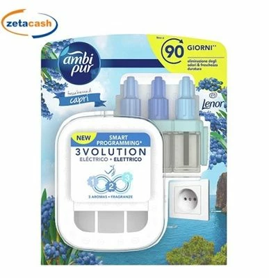 AMBIPUR EVOLUTION BASE CAPRI ELETTRICO 3 FRAGRANZE DA 20 ML 1 AMBIPUR EVOLUTION BASE CAPRI ELETTRICO 3 FRAGRANZE DA 20 ML