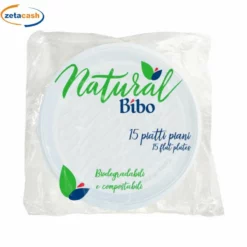 PIATTI PIANI BIODEGRADABILI 15 PEZZI