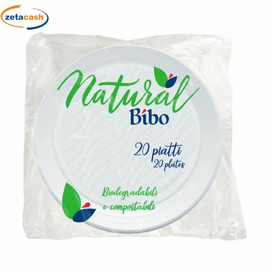 PIATTI DESSERT BIODEGRADABILI 20 PEZZI 1 PIATTI DESSERT BIODEGRADABILI 20 PEZZI