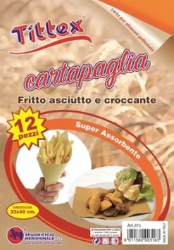 CARTAPAGLIA PER FRITTURA 12 PEZZI 33 X 40 CM