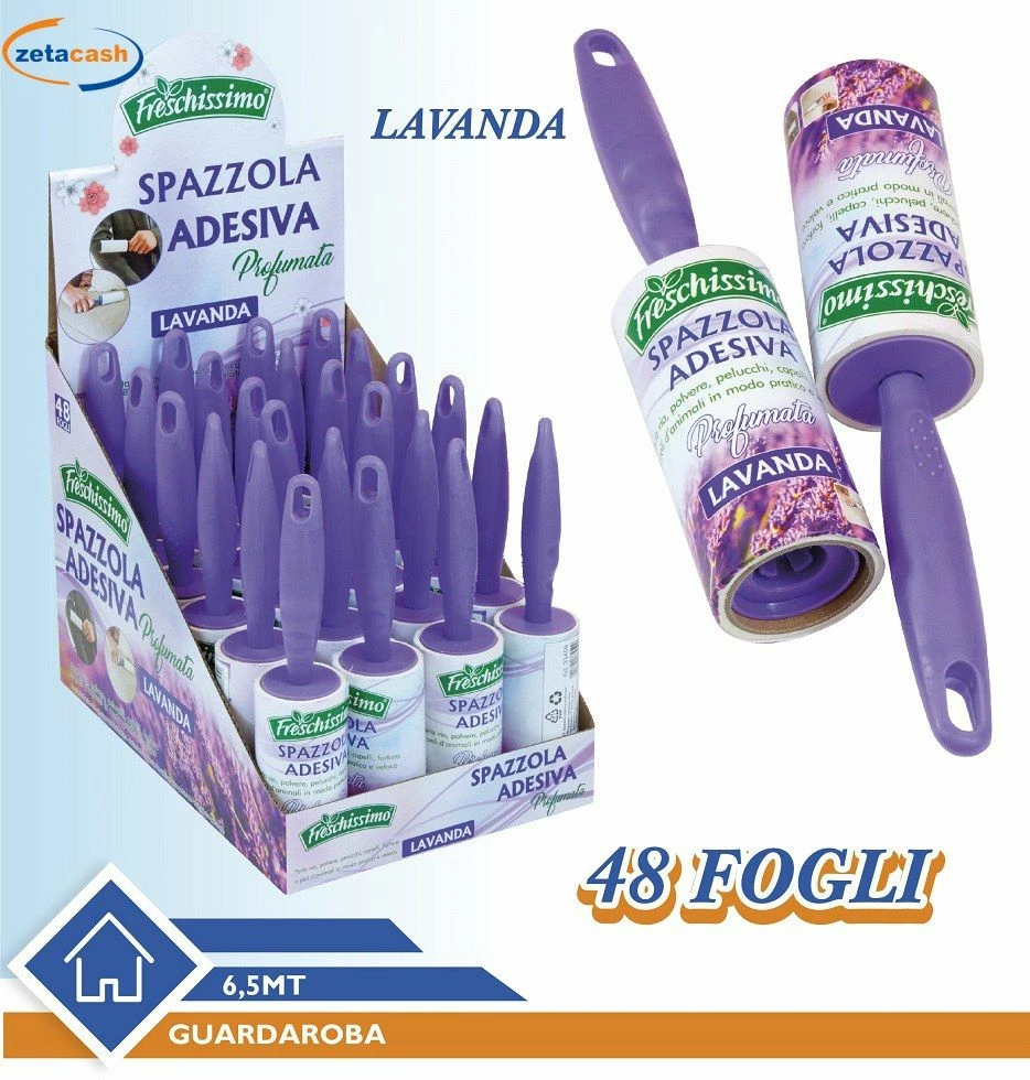 SPAZZOLA ADESIVA PROFUMATA LAVANDA 1 SPAZZOLA ADESIVA PROFUMATA LAVANDA