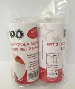 RICAMBIO 2 PEZZI SPAZZOLA ADESIVA 50 + 50 FOGLI