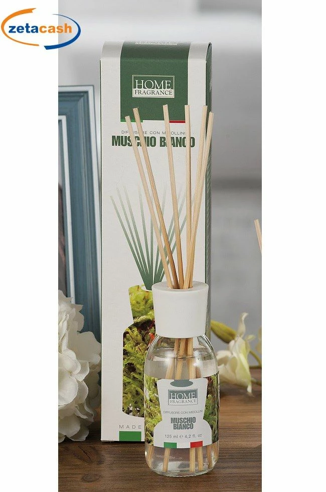 DIFFUSORE DI FRAGRANZA CON MIDOLLINI MUSCHIO BIANCO 1 DIFFUSORE DI FRAGRANZA CON MIDOLLINI MUSCHIO BIANCO