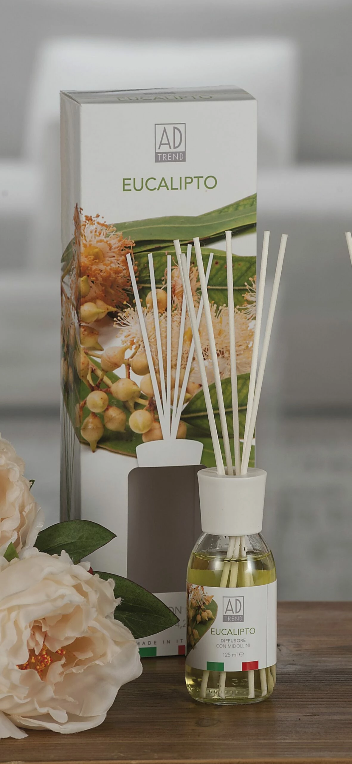 DIFFUSORE DI FRAGRANZA CON MIDOLLINI 125 ML EUCALIPTO 1 DIFFUSORE DI FRAGRANZA CON MIDOLLINI 125 ML EUCALIPTO