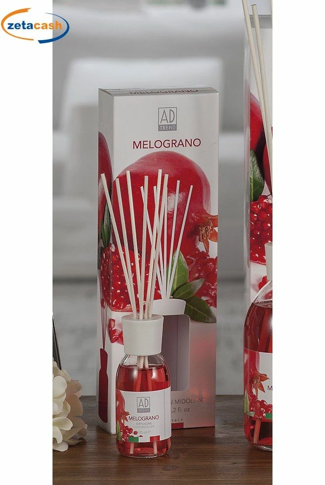 DIFFUSORE DI FRAGRANZA CON MIDOLINI 125 ML AL MELOGRANO 1 DIFFUSORE DI FRAGRANZA CON MIDOLINI 125 ML AL MELOGRANO