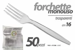 FORCHETTE 50 PZ IN PLASTICA 4 DENTI CM 16