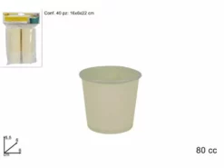 BICCHIERI IN CARTA DA CAFFE' 40 PEZZI DA 80CC