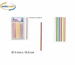 CANNUCCE COLORATE 40 PEZZI IN CARTA 19 CM