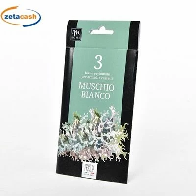 BUSTE PROFUMATE MUSCHIO BIANCO 3 PZ 1 BUSTE PROFUMATE MUSCHIO BIANCO 3 PZ