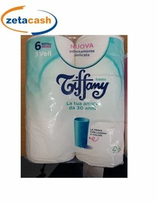 ROTOLI CARTA IGIENICA 3 VELI FIDATA 6 PEZZI 1 ROTOLI CARTA IGIENICA 3 VELI FIDATA 6 PEZZI