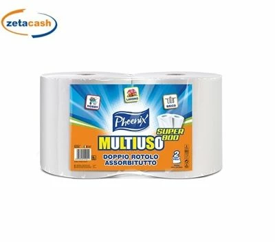 ROTOLO ASCIUGATUTTO 2 PEZZI PHOENIX MULTIUSO 2VELI PURA CELL 1 ROTOLO ASCIUGATUTTO 2 PEZZI PHOENIX MULTIUSO 2VELI PURA CELL