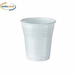 BICCHIERI 100 PEZZI IN PLASTICA BIANCHI DUPLO 200 CC