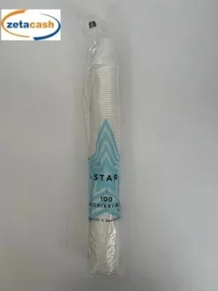 BICCHIERI CAFFE IN PLASTICA MONOUSO BIANCO 80 CC 100 PZ