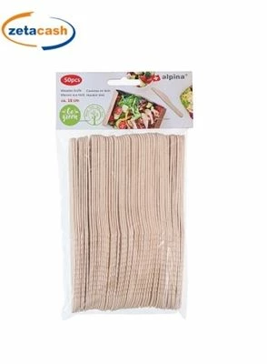COLTELLI 50 PEZZI IN LEGNO ALPINA 16CM 1 COLTELLI 50 PEZZI IN LEGNO ALPINA 16CM
