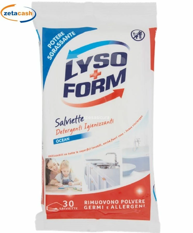 LYSOFORM SALVIETTE SGRASSANTI OCEAN. 1 LYSOFORM SALVIETTE SGRASSANTI OCEAN.