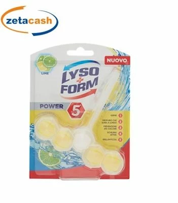 TAVOLETTA WC CON PROFUMAZIONE LIMONE 5 IN 1 LYSOFORM 1 TAVOLETTA WC CON PROFUMAZIONE LIMONE 5 IN 1 LYSOFORM